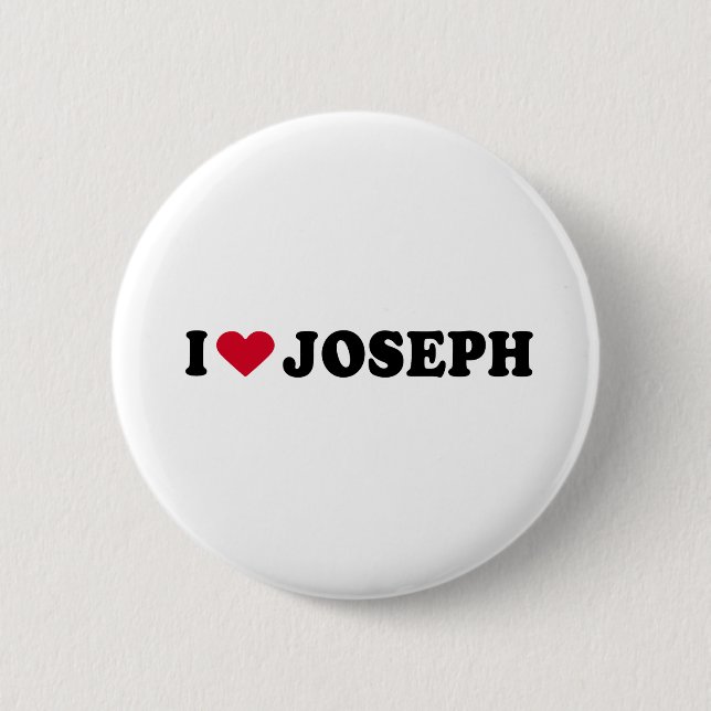 I LOVE JOSEPH 2 INCH ROUND BUTTON (Front)