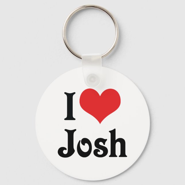 I Love Josh Keychain (Front)