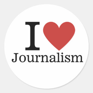 I ❤️ Love Journalism for Student/Faculty Classic Round Sticker