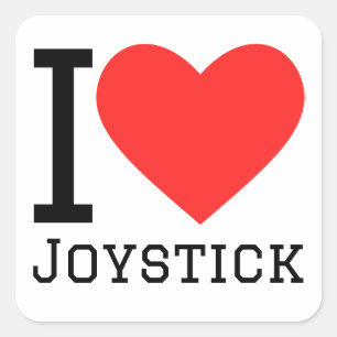 I love joystick  square sticker