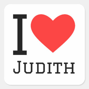 I love Judith Square Sticker