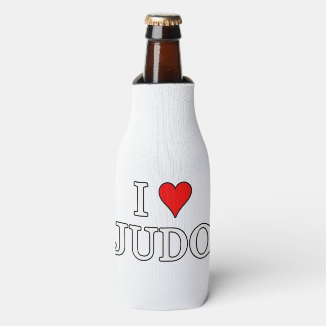I Love Judo Bottle Cooler (Bottle Front)