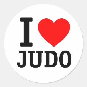 I Love Judo Classic Round Sticker