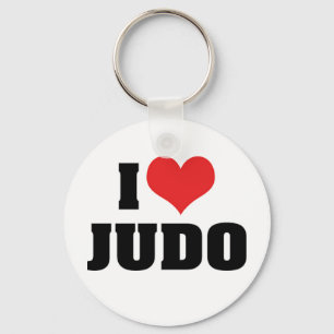 I Love Judo Keychain