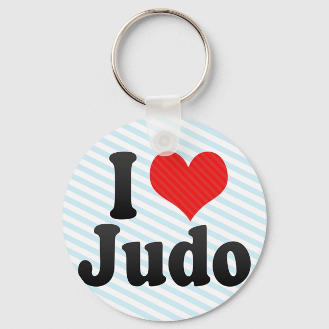 I Love Judo Keychain (Front)