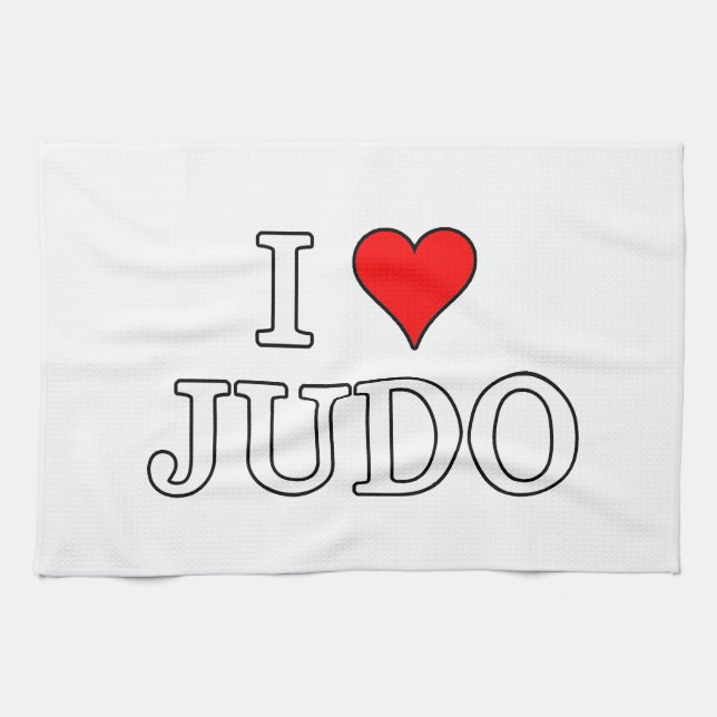 I Love Judo Kitchen Towel (Horizontal)