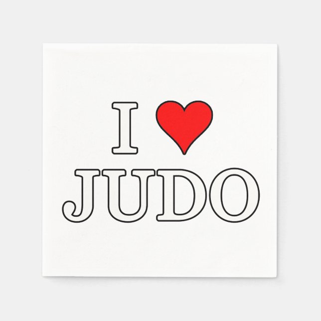 I Love Judo Napkin (Front)