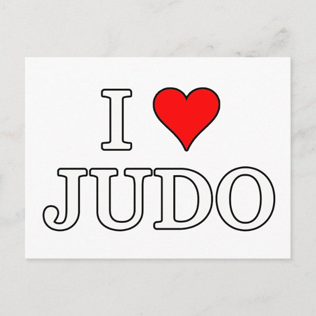 I Love Judo Postcard (Front)