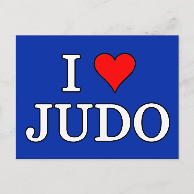 I Love Judo Postcard (Front)