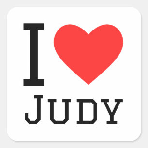 I love judy square sticker