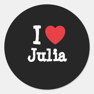 I love Julia heart T-Shirt Classic Round Sticker
