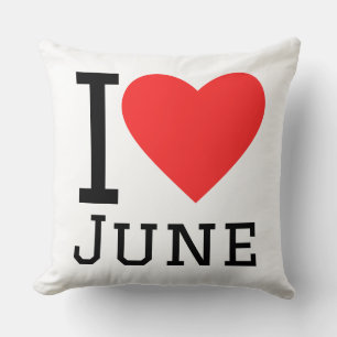 I love June Throw Pillow