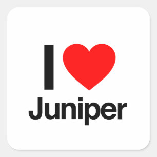 i love juniper square sticker