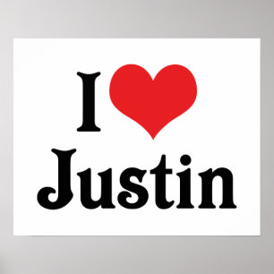 I Love Justin Poster