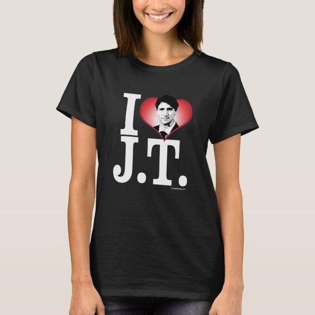 I Love Justin Trudeau T-Shirt (Front)