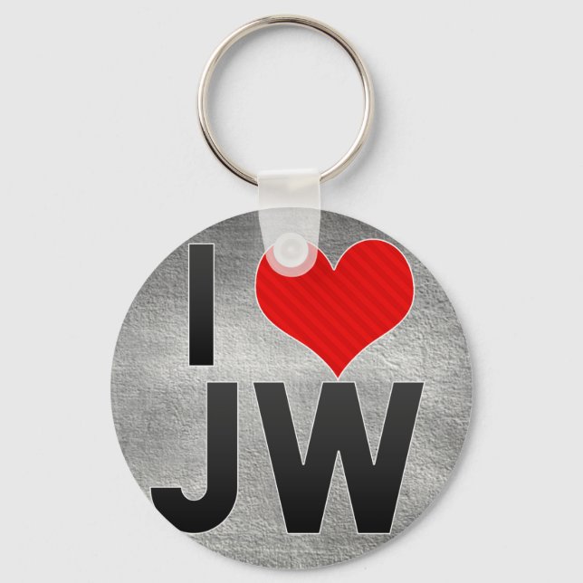 I Love JW Keychain (Front)