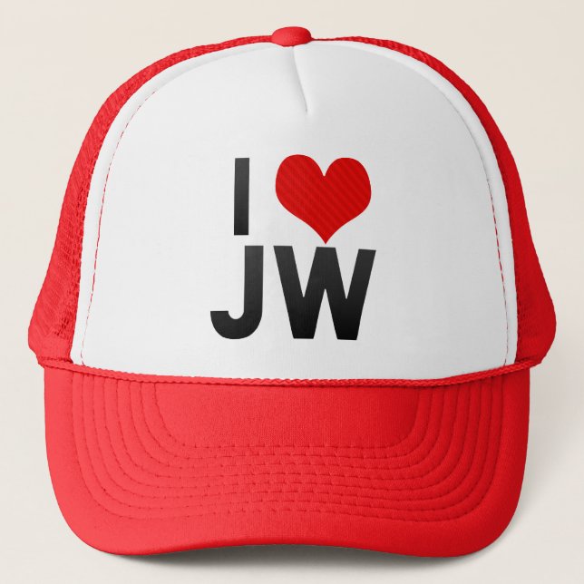 I Love JW Trucker Hat (Front)