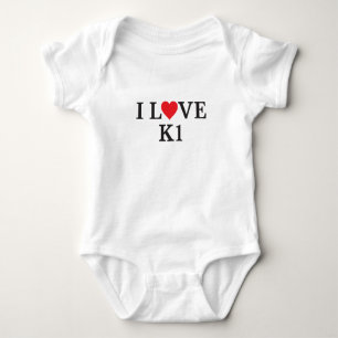 I Love K1 Baby Bodysuit