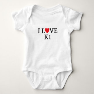 I Love K1 Baby Bodysuit