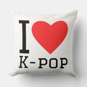 I love k-pop throw pillow