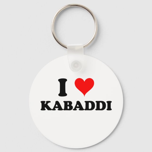 I Love Kabaddi Keychain (Front)