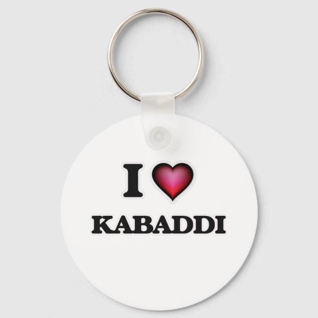 I Love Kabaddi Keychain (Front)