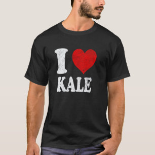 I Love Kale Vegan Vegetarian Vintage T-Shirt