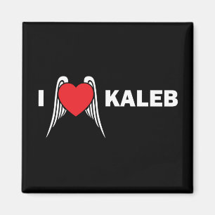 I Love Kaleb Square Magnet