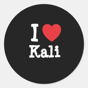 I love Kali heart T-Shirt Classic Round Sticker