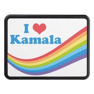 I Love Kamala Cute Election Rainbow Trailer Hitch Cover