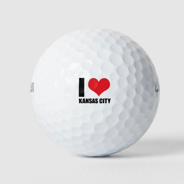 I love Kansas City Golf Balls (Front)