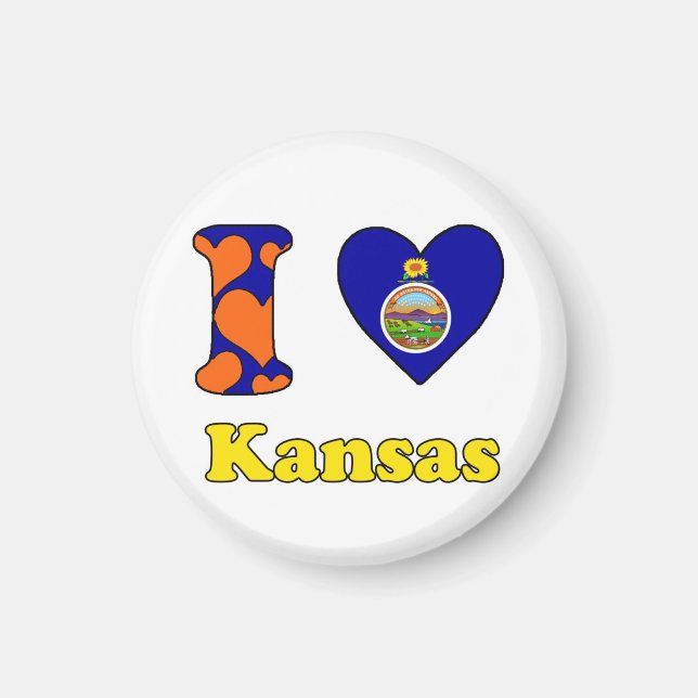 I love Kansas Magnet (Front)