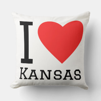 I love kansas throw pillow