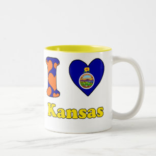 I love Kansas Two-Tone Coffee Mug