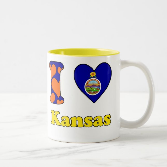 I love Kansas Two-Tone Coffee Mug (Right)