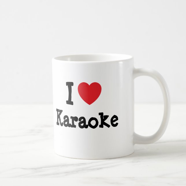 I love Karaoke heart custom personalized Coffee Mug (Right)