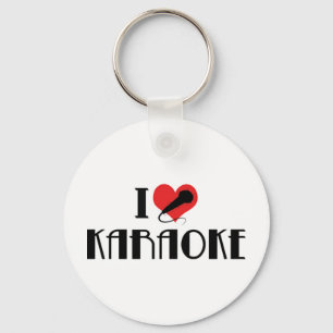 I Love Karaoke Keychain