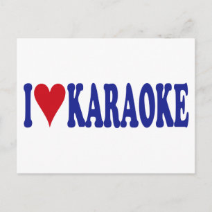 I Love Karaoke Postcard