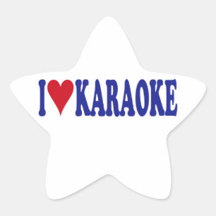 I Love Karaoke Star Sticker
