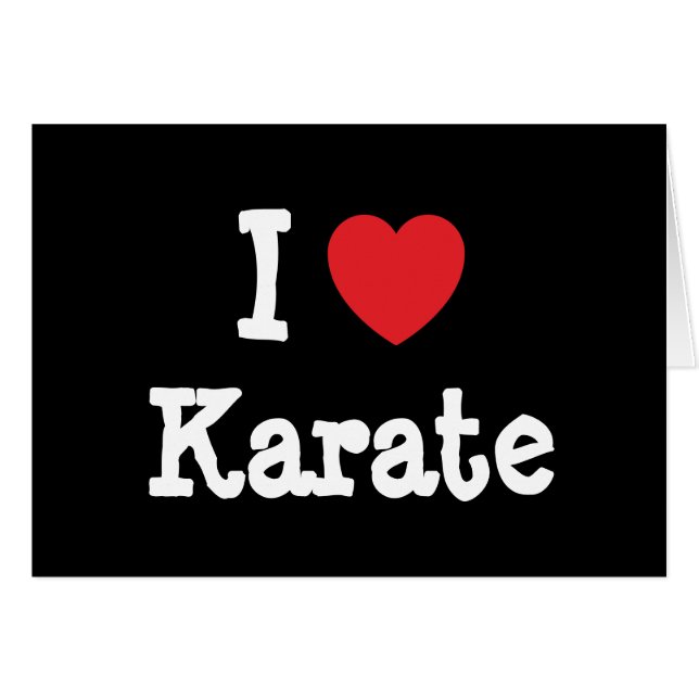 I love Karate heart custom personalized (Front Horizontal)