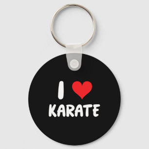 I Love Karate - Heart - Martial Arts  Keychain