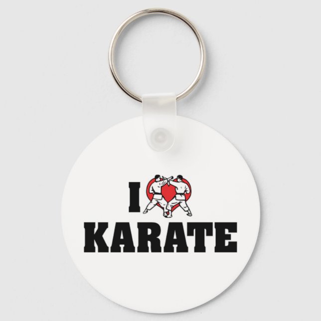 I Love Karate Keychain (Front)