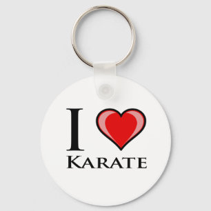 I Love Karate Keychain