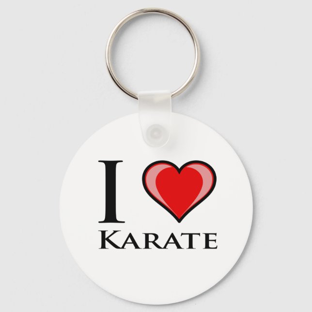 I Love Karate Keychain (Front)