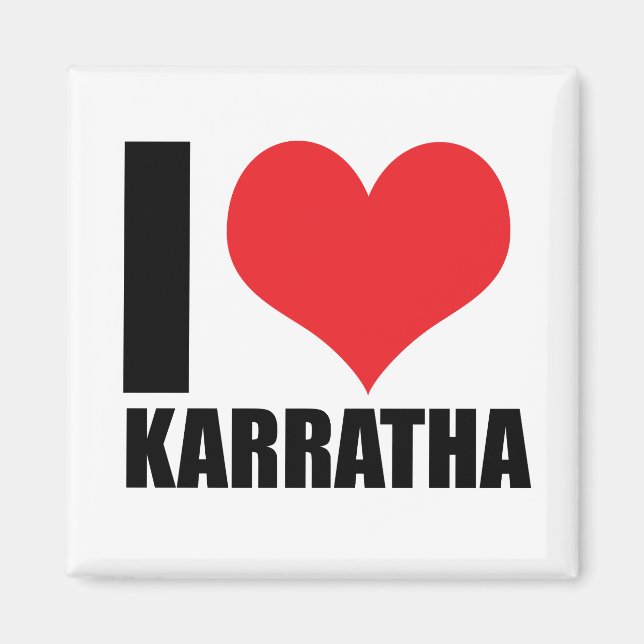 I love Karratha Magnet (Front)