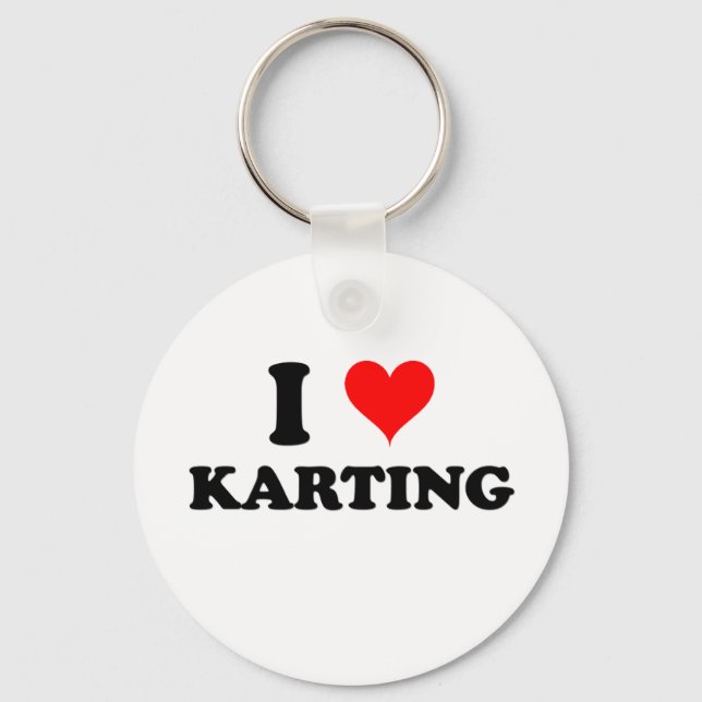 I Love Karting Keychain (Front)