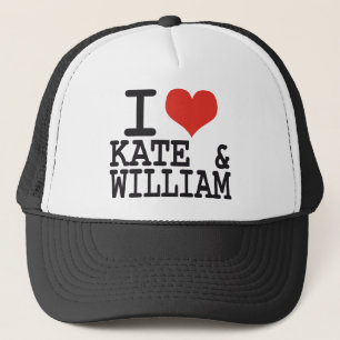 I LOVE KATE AND WILLIAM TRUCKER HAT