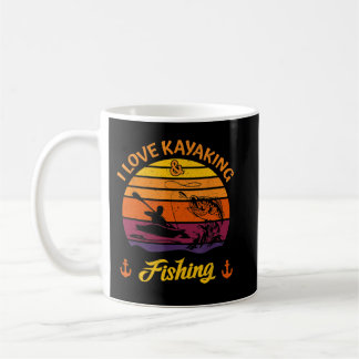 I Love Kayaking And Fishing Canoeing Adventure on Coffee Mug