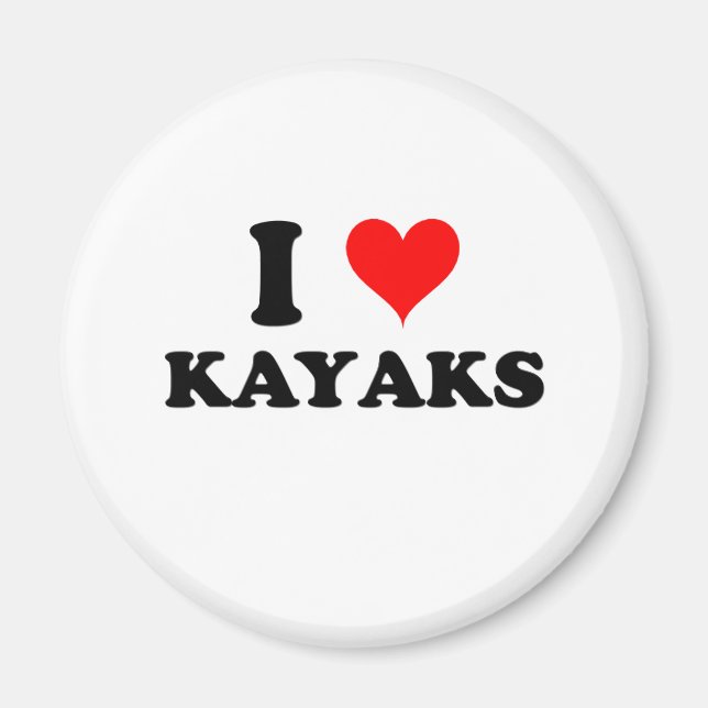 I Love Kayaks Magnet (Front)