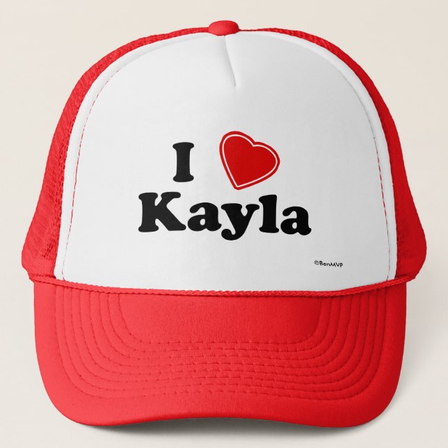 I Love Kayla Trucker Hat (Front)